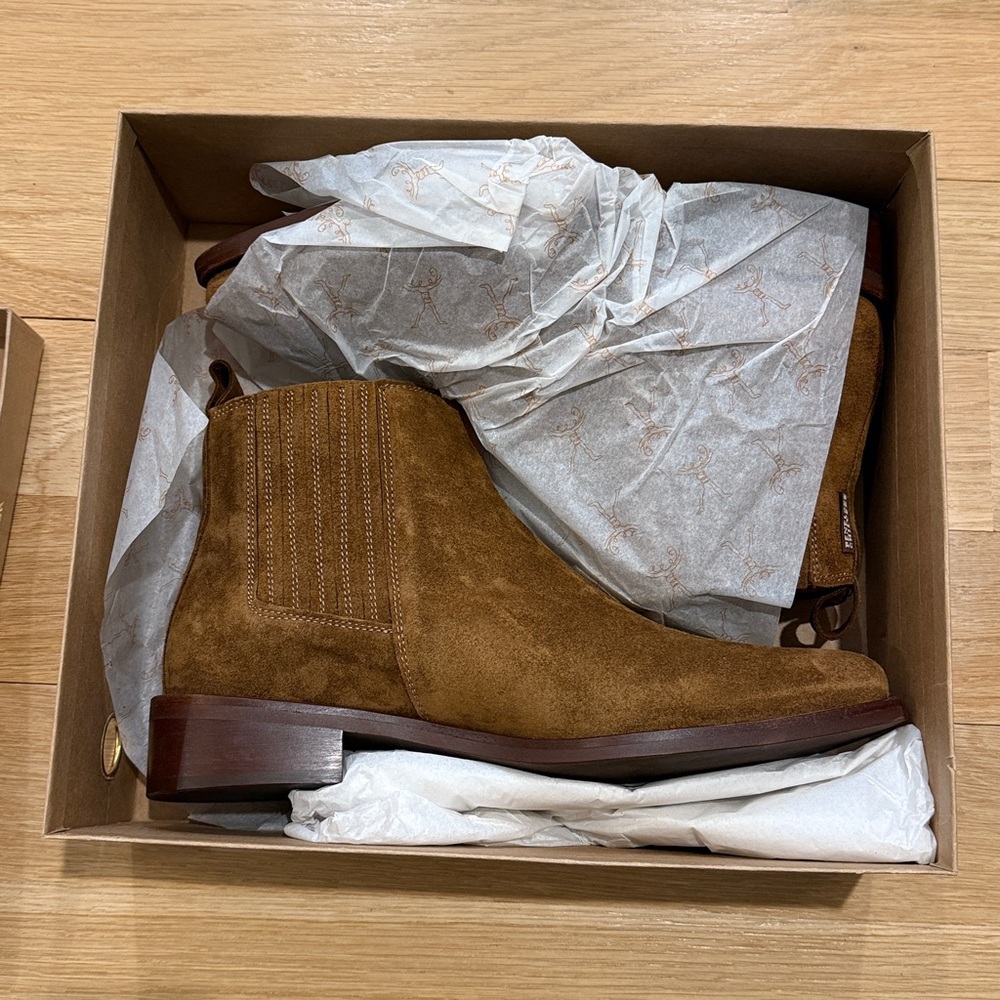 NWT! Penelope Chilvers Mod Suede Boot - Brown - Picture 8 of 15